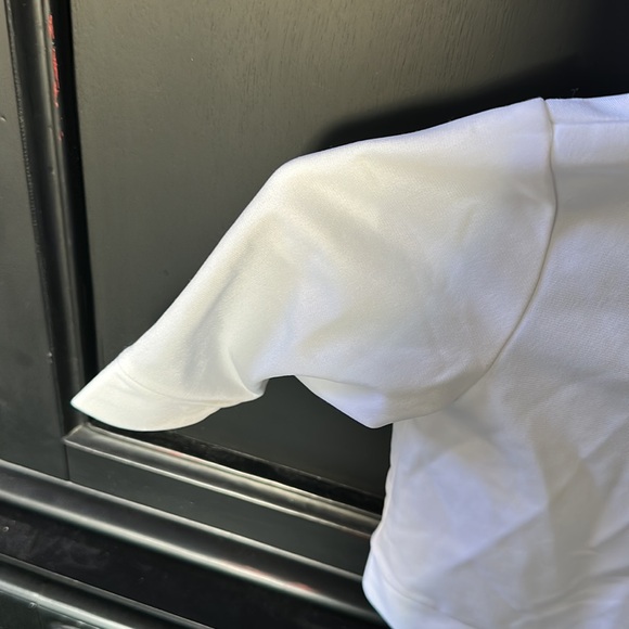 ADIDAS JACKET 6 months ECU in white with black trim, pockets, front zipper - Picture 9 of 11